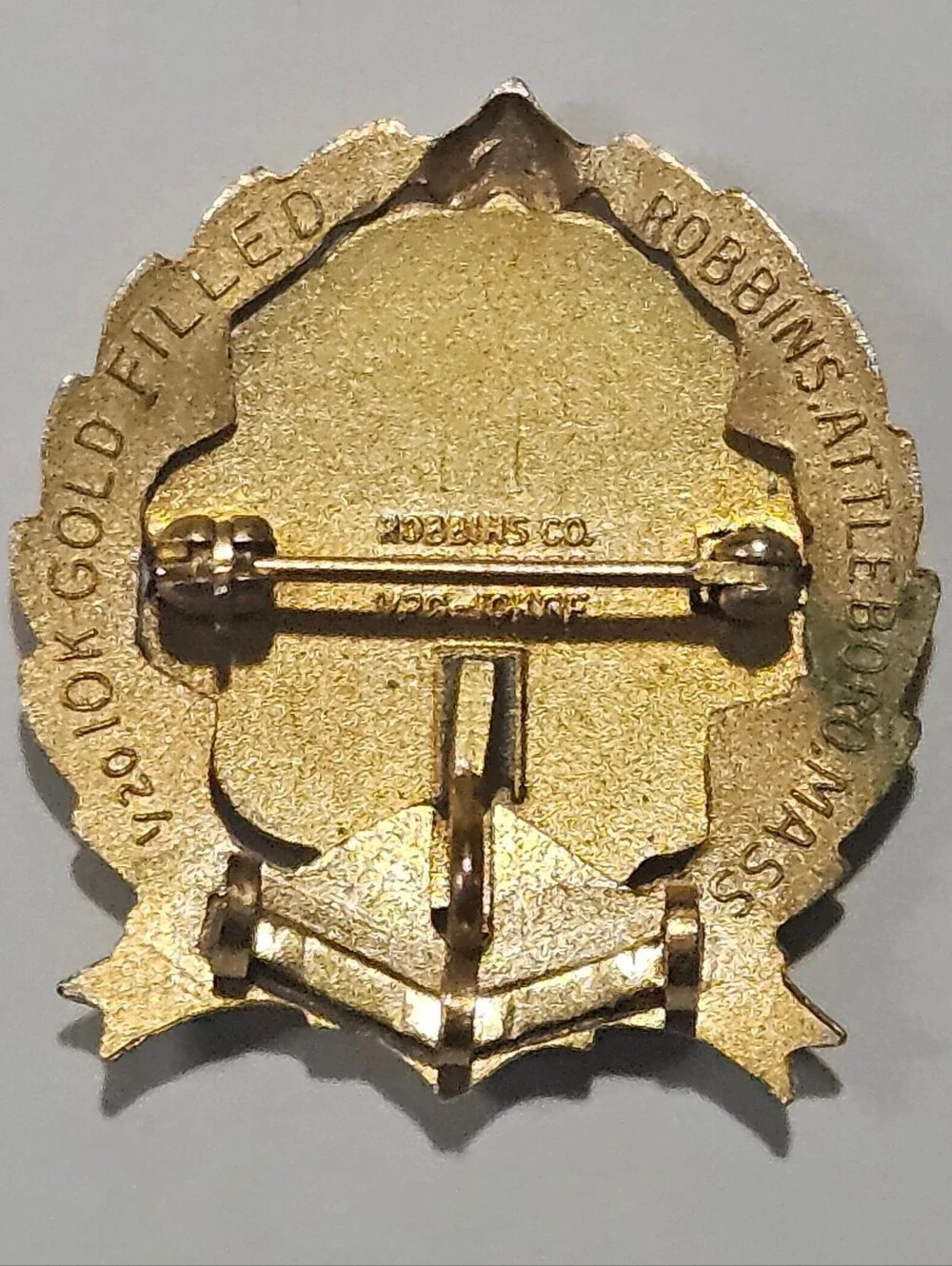 Vintage United Presbyterian Sunday School Pin Second Year 1/20 10K GF Robbins Co